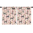 thumbnail image 1 of Blackout Kids Curtains,Schnauzer Dog and Flower Floral Childrens Insulated Curtains Set Of 2,Bedroom Essentials,Toddler Room Decor 52x63in(132x160cm), 1 of 4