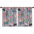 thumbnail image 1 of Blackout Kids Curtains,Schnauzer and Flower Childrens Insulated Curtains Set Of 2,Bedroom Essentials,Toddler Room Decor 42x54in(106x137cm), 1 of 4