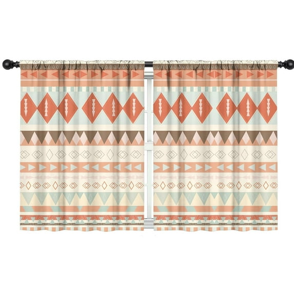 Blackout Kids Curtains,Soft Colored Geometric Pattern Childrens Insulated Curtains Set Of 2,Bedroom Essentials,Toddler Room Decor 42x54in(106x137cm)
