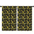 thumbnail image 1 of Blackout Kids Curtains,Softballs and Text Black Pattern Children's Insulated Curtains Set Of 2,Bedroom Essentials,Toddler Room Decor 52"x84", 1 of 5