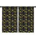thumbnail image 1 of Blackout Kids Curtains,Softballs and Text Black Pattern Children's Insulated Curtains Set Of 2,Bedroom Essentials,Toddler Room Decor 52"x84", 1 of 5