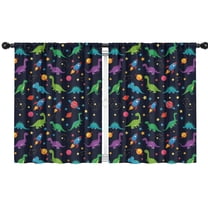 Blackout Kids Curtains,Space Dinosaur Pattern Childrens Insulated Curtains Set Of 2,Bedroom Essentials,Toddler Room Decor 42"x54"