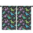 thumbnail image 1 of Blackout Kids Curtains,Space Dinosaur with Crown Pattern Childrens Insulated Curtains Set Of 2,Bedroom Essentials,Toddler Room Decor 52"x84", 1 of 5