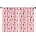 thumbnail image 1 of Blackout Kids Curtains,Strawberry Plants Fruit Polka Dot Pink Pattern Childrens Insulated Curtains Set Of 2,Bedroom Essentials,Toddler Room Decor 42"x63", 1 of 5