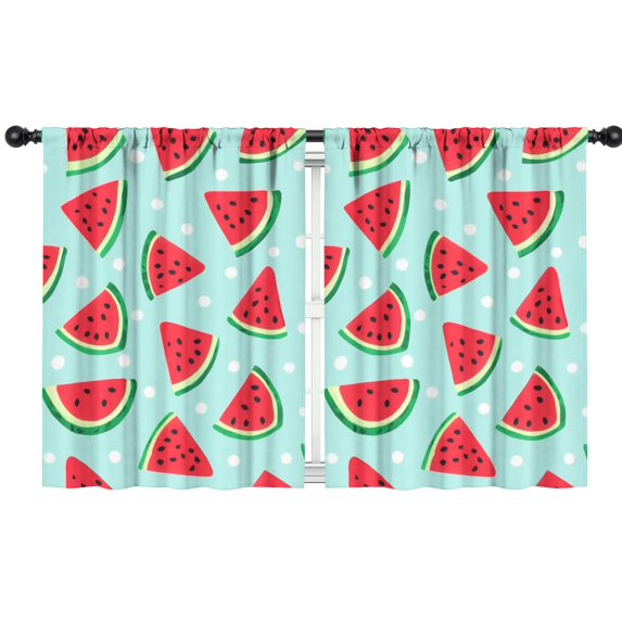 Blackout Kids Curtains,Summer Watermelon Childrens Insulated Curtains Set Of 2,Bedroom Essentials,Toddler Room Decor 42x54in(106x137cm)