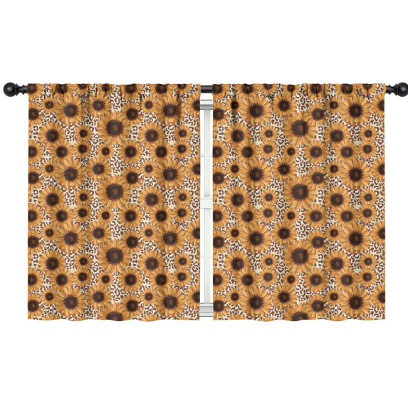 Blackout Kids Curtains,Sunflower Childrens Insulated Curtains Set Of 2,Bedroom Essentials,Toddler Room Decor 42x54in(106x137cm)