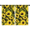thumbnail image 1 of Blackout Kids Curtains,Sunflower Childrens Insulated Curtains Set Of 2,Bedroom Essentials,Toddler Room Decor 42x63in(106x160cm), 1 of 4