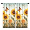 thumbnail image 1 of Blackout Kids Curtains,Sunflowers and Butterflies Childrens Insulated Curtains Set Of 2,Bedroom Essentials,Toddler Room Decor 42x84in(106x213cm), 1 of 4