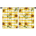 thumbnail image 1 of Blackout Kids Curtains,Sunflowers on Yellow Stripes Childrens Insulated Curtains Set Of 2,Bedroom Essentials,Toddler Room Decor 42x54in(106x137cm), 1 of 4