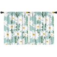 thumbnail image 1 of Blackout Kids Curtains,Teal Daisy Flower White Blooms Pattern Childrens Insulated Curtains Set Of 2,Bedroom Essentials,Toddler Room Decor 42"x54", 1 of 5
