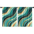 thumbnail image 1 of Blackout Kids Curtains,Teal Gold Marble Childrens Insulated Curtains Set Of 2,Bedroom Essentials,Toddler Room Decor 42x54in(106x137cm), 1 of 4