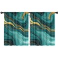 thumbnail image 1 of Blackout Kids Curtains,Teal Gold Marble Childrens Insulated Curtains Set Of 2,Bedroom Essentials,Toddler Room Decor 42x54in(106x137cm), 1 of 4