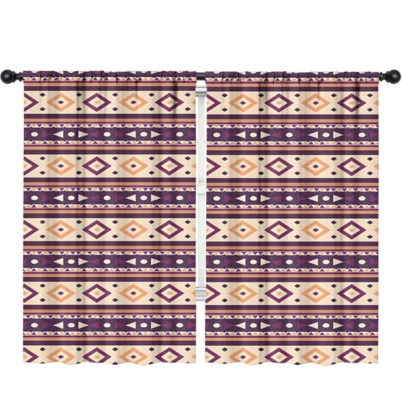 Blackout Kids Curtains,Teal Triangular and Diamond Shaped Geometric Boho Childrens Insulated Curtains Set Of 2,Bedroom Essentials,Toddler Room Decor 52x84in(132x213cm)