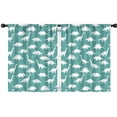 thumbnail image 1 of Blackout Kids Curtains,Teal White Dinosaurs Pattern Childrens Insulated Curtains Set Of 2,Bedroom Essentials,Toddler Room Decor 42"x54", 1 of 5