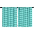thumbnail image 1 of Blackout Kids Curtains,Turquoise Geometric Quatrefoil Pattern Childrens Insulated Curtains Set Of 2,Bedroom Essentials,Toddler Room Decor 42x54in(106x137cm), 1 of 5