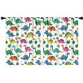 thumbnail image 1 of Blackout Kids Curtains,Vivid Colored Dinosaur and Leaf Pattern Childrens Insulated Curtains Set Of 2,Bedroom Essentials,Toddler Room Decor 42"x54", 1 of 5