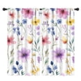 thumbnail image 1 of Blackout Kids Curtains,Watercolor Pioneer Flower Pattern Childrens Insulated Curtains Set Of 2,Bedroom Essentials,Toddler Room Decor 42x84in(106x213cm), 1 of 4