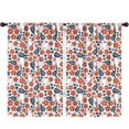 thumbnail image 1 of Blackout Kids Curtains,White Baseballs with Red Flowers Pattern Childrens Insulated Curtains Set Of 2,Bedroom Essentials,Toddler Room Decor 52"x84", 1 of 5