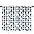 thumbnail image 1 of Blackout Kids Curtains,White Bigfoot and Pine Tree Pattern Childrens Insulated Curtains Set Of 2,Bedroom Essentials,Toddler Room Decor 52x84in(132x213cm), 1 of 5