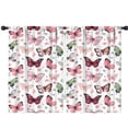 thumbnail image 1 of Blackout Kids Curtains,White Butterfly Pattern Childrens Insulated Curtains Set Of 2,Bedroom Essentials,Toddler Room Decor 42"x63", 1 of 5