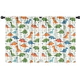 thumbnail image 1 of Blackout Kids Curtains,White Cartoon Cute Dinosaurs Pattern Childrens Insulated Curtains Set Of 2,Bedroom Essentials,Toddler Room Decor 42"x54", 1 of 5