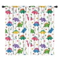 thumbnail image 1 of Blackout Kids Curtains,White Cartoon Dinosaurs Flowers Pattern Childrens Insulated Curtains Set Of 2,Bedroom Essentials,Toddler Room Decor 42"x84", 1 of 5