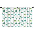 thumbnail image 1 of Blackout Kids Curtains,White Cartoon Dinosaurs Geometric Pattern Childrens Insulated Curtains Set Of 2,Bedroom Essentials,Toddler Room Decor 42"x54", 1 of 5