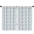 thumbnail image 1 of Blackout Kids Curtains,White Cartoon Unicorn Flower Heart Pattern Childrens Insulated Curtains Set Of 2,Bedroom Essentials,Toddler Room Decor 52"x84", 1 of 5