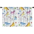 thumbnail image 1 of Blackout Kids Curtains,White Cartoon Unicorn Star Rainbow Cloud Pattern Childrens Insulated Curtains Set Of 2,Bedroom Essentials,Toddler Room Decor 42"x54", 1 of 5