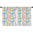 thumbnail image 1 of Blackout Kids Curtains,White Cartoon Watercolor Dinosaurs Pattern Childrens Insulated Curtains Set Of 2,Bedroom Essentials,Toddler Room Decor 42"x54", 1 of 5