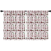 Blackout Kids Curtains,White Christmas Animal and Car Pattern Childrens Insulated Curtains Set Of 2,Bedroom Essentials,Toddler Room Decor 42"x54"