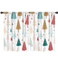 thumbnail image 1 of Blackout Kids Curtains,White Christmas Tree Pattern Childrens Insulated Curtains Set Of 2,Bedroom Essentials,Toddler Room Decor 42"x63", 1 of 5