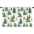 thumbnail image 1 of Blackout Kids Curtains,White Christmas Watercolor Tree Pattern Childrens Insulated Curtains Set Of 2,Bedroom Essentials,Toddler Room Decor 42"x54", 1 of 5
