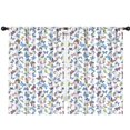 thumbnail image 1 of Blackout Kids Curtains,White Colorful Butterfly Pattern Childrens Insulated Curtains Set Of 2,Bedroom Essentials,Toddler Room Decor 42"x63", 1 of 5