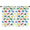 thumbnail image 1 of Blackout Kids Curtains,White Colorful Dinosaurs Paw Prints Pattern Childrens Insulated Curtains Set Of 2,Bedroom Essentials,Toddler Room Decor 42"x63", 1 of 5