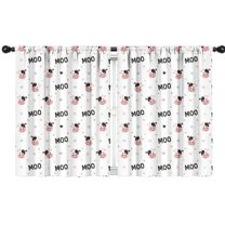 Blackout Kids Curtains,White Cow Colorful Moo Pattern Childrens Insulated Curtains Set Of 2,Bedroom Essentials,Toddler Room Decor 42x54in(106x137cm)