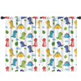 thumbnail image 1 of Blackout Kids Curtains,White Dinosaurs Clouds Leaves Pattern Childrens Insulated Curtains Set Of 2,Bedroom Essentials,Toddler Room Decor 42"x63", 1 of 5