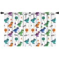 thumbnail image 1 of Blackout Kids Curtains,White Dinosaurs Trees Text Pattern Childrens Insulated Curtains Set Of 2,Bedroom Essentials,Toddler Room Decor 42"x54", 1 of 5