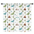 thumbnail image 1 of Blackout Kids Curtains,White Dinosaurs Volcanoes Cacti Pattern Childrens Insulated Curtains Set Of 2,Bedroom Essentials,Toddler Room Decor 42"x84", 1 of 5