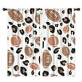 thumbnail image 1 of Blackout Kids Curtains,White Footballs with Leopard Spots Pattern Childrens Insulated Curtains Set Of 2,Bedroom Essentials,Toddler Room Decor 42"x84", 1 of 5