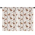 thumbnail image 1 of Blackout Kids Curtains,White Highland Cow Flower Butterfly Pattern Childrens Insulated Curtains Set Of 2,Bedroom Essentials,Toddler Room Decor 42"x63", 1 of 5
