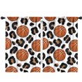 thumbnail image 1 of Blackout Kids Curtains,White Leopard Basketballs Pattern Childrens Insulated Curtains Set Of 2,Bedroom Essentials,Toddler Room Decor 42"x63", 1 of 5