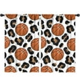 thumbnail image 1 of Blackout Kids Curtains,White Leopard Basketballs Pattern Childrens Insulated Curtains Set Of 2,Bedroom Essentials,Toddler Room Decor 52"x84", 1 of 5
