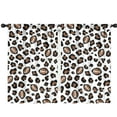 thumbnail image 1 of Blackout Kids Curtains,White Leopard Print with Footballs Pattern Childrens Insulated Curtains Set Of 2,Bedroom Essentials,Toddler Room Decor 42"x63", 1 of 5
