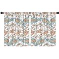thumbnail image 1 of Blackout Kids Curtains,White Pioneer Flower and Paisley Pattern Childrens Insulated Curtains Set Of 2,Bedroom Essentials,Toddler Room Decor 42x54in(106x137cm), 1 of 5