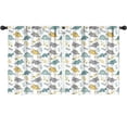 thumbnail image 1 of Blackout Kids Curtains,White ROAR Text Dinosaurs Pattern Childrens Insulated Curtains Set Of 2,Bedroom Essentials,Toddler Room Decor 52"x63", 1 of 5