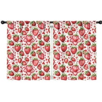 Blackout Kids Curtains,White Strawberry Plants Fruit Childrens Insulated Curtains Set Of 2,Bedroom Essentials,Toddler Room Decor 42x54in(106x137cm)