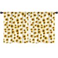 thumbnail image 1 of Blackout Kids Curtains,White Sunflower Childrens Insulated Curtains Set Of 2,Bedroom Essentials,Toddler Room Decor 52x63in(132x160cm), 1 of 4