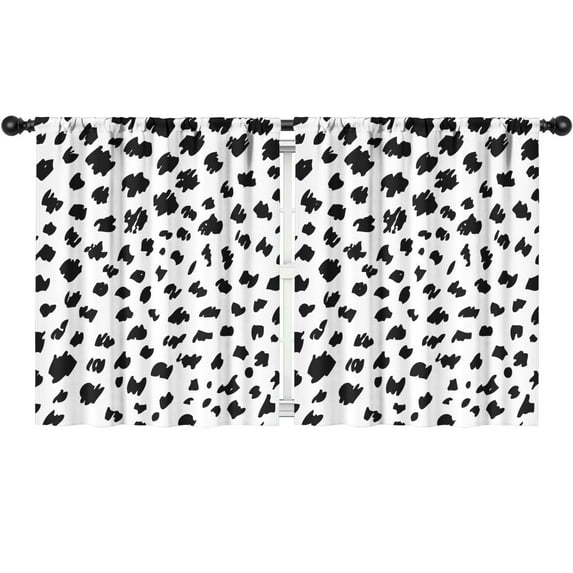 Blackout Kids Curtains,White and Black Of Leopard Print Childrens Insulated Curtains Set Of 2,Bedroom Essentials,Toddler Room Decor 52"x63"