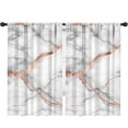 thumbnail image 1 of Blackout Kids Curtains,White and Copper Marble Pattern Children's Insulated Curtains Set Of 2,Bedroom Essentials,Toddler Room Decor 52"x84", 1 of 5